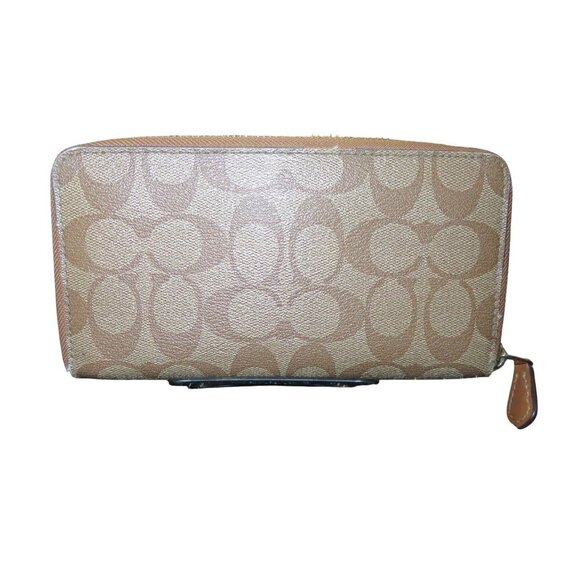 Coach Limited Edition Bonnie Cashin full zip accordion coated canvas long wallet - Picture 2 of 8